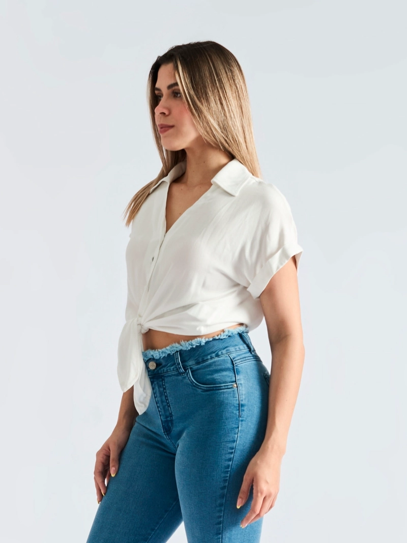 BLUSA MANGA CORTA MUJER PARADA111 MARINA - 4