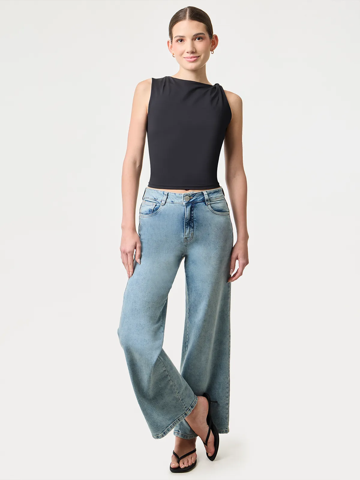 JEANS WIDE LEG MUJER INDEX - 5