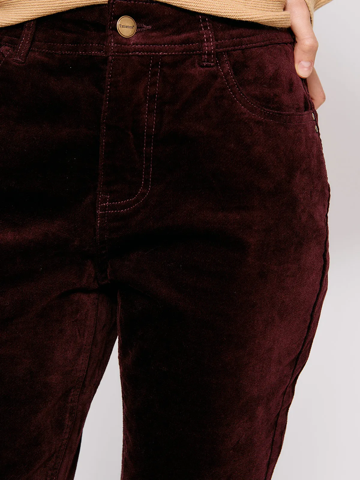 PANTALÓN ALGODÓN REGULAR MUJER TATIENNE PANA - 4