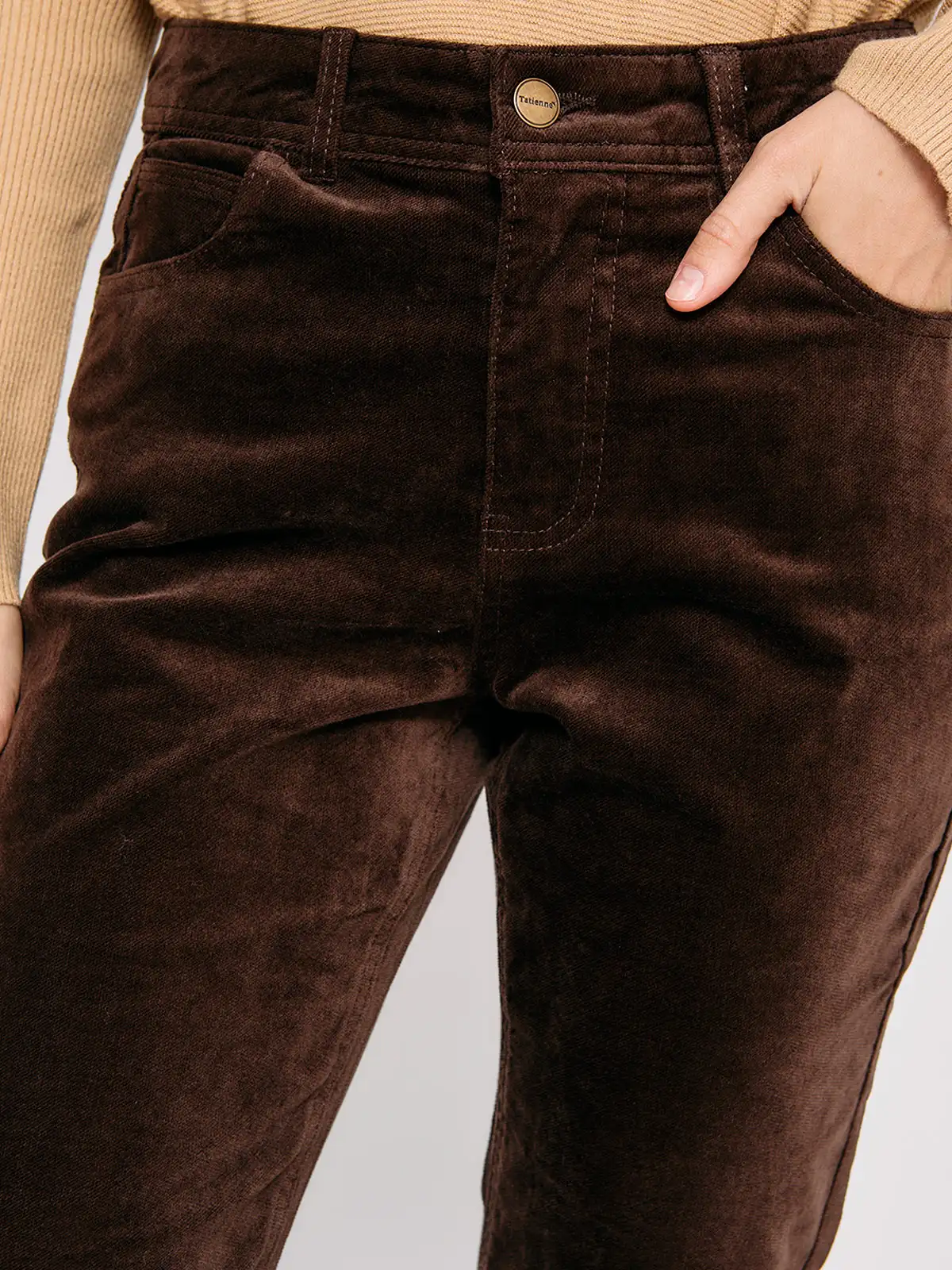 PANTALÓN ALGODÓN REGULAR MUJER TATIENNE PANA - 4