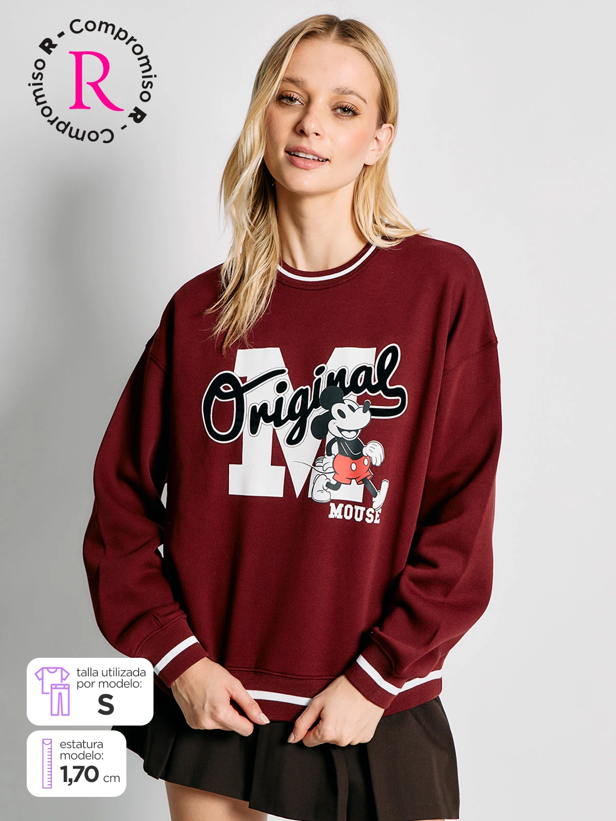 POLERA MANGA LARGA ALGODÓN MUJER INDEX MICKEY MOUSE - 1