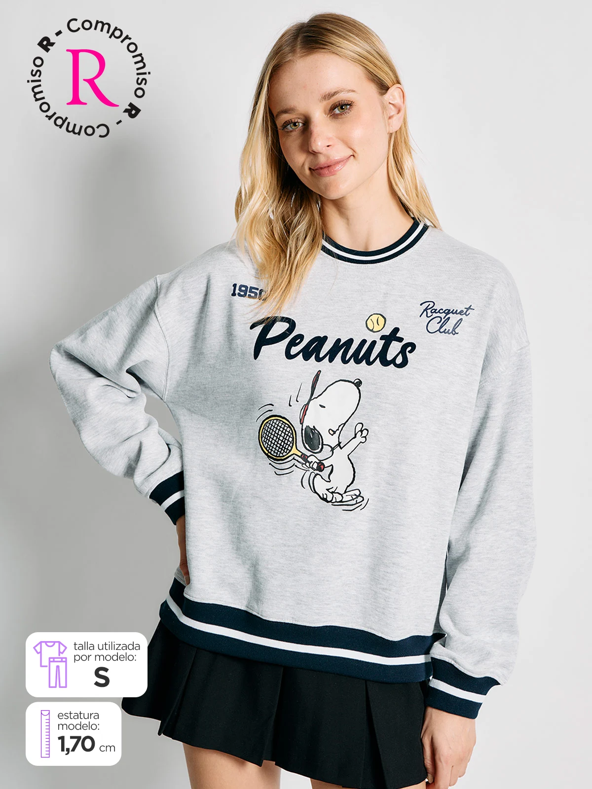 POLERA MANGA LARGA ALGODÓN MUJER INDEX SNOOPY - 1