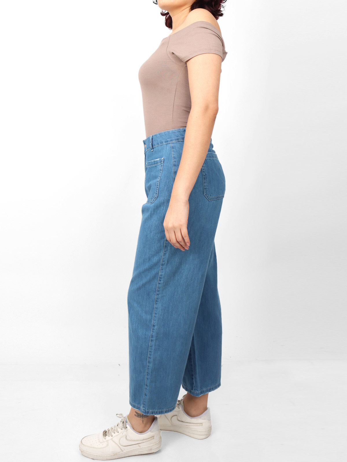 JEANS REGULAR ALGODÓN MUJER KAYRA POBLET PERFECT FIT CULOTTE POCKET - 2