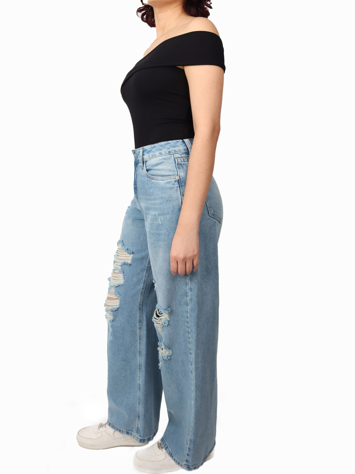 JEANS REGULAR ALGODÓN MUJER KAYRA POBLET PERFECT FIT BOYFRIEND DESTROYER - 2