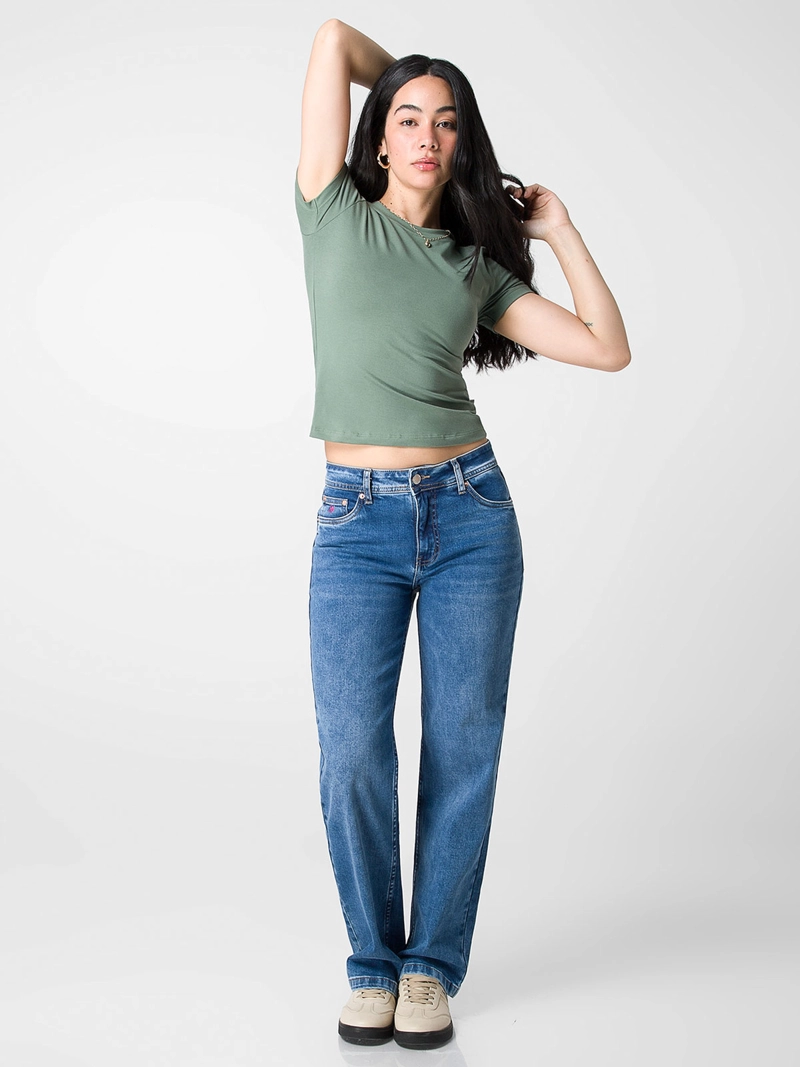 JEANS MUJER SQUEEZE STRAIGHT INIET LOW - 1