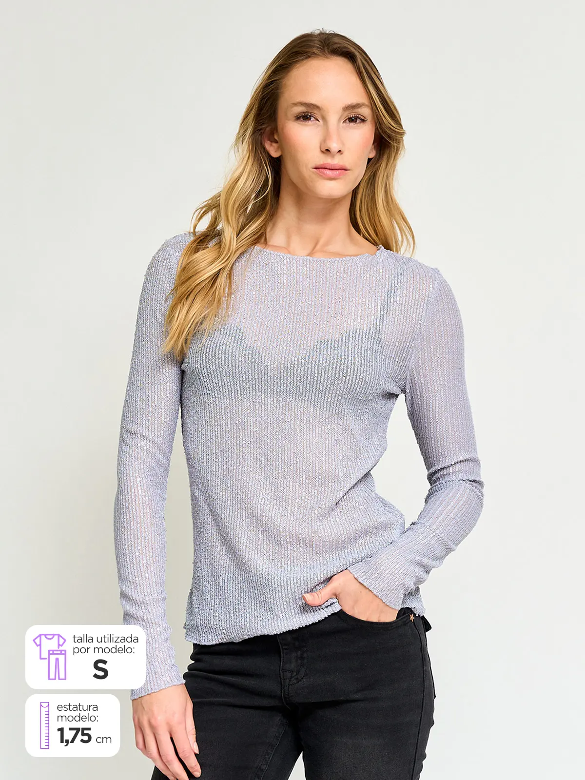 POLO MANGA 3/4 MUJER BARBADOS SEQUINS - 1