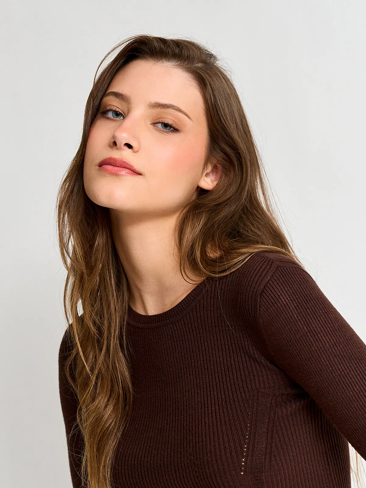 SWEATER MUJER INDEX ALMENDRA - 3