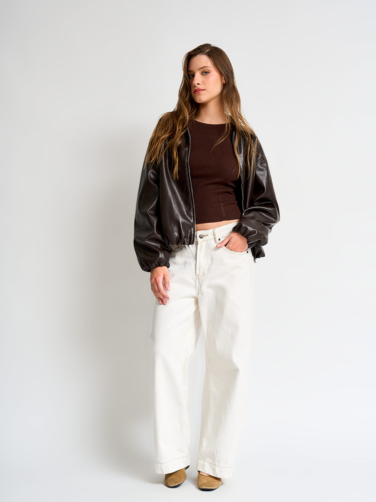 SWEATER MUJER INDEX ALMENDRA - 4
