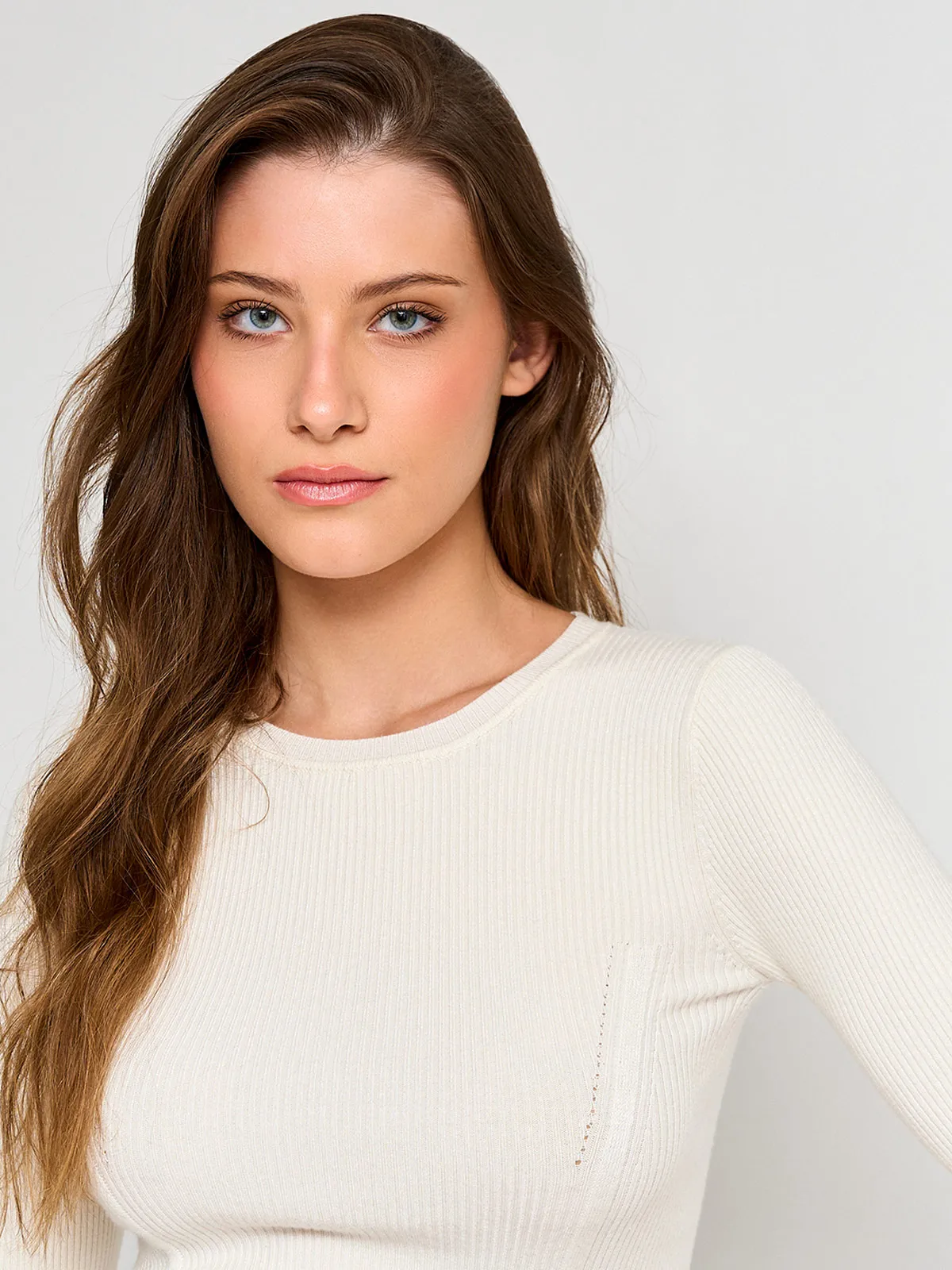 SWEATER MUJER INDEX ALMENDRA - 3