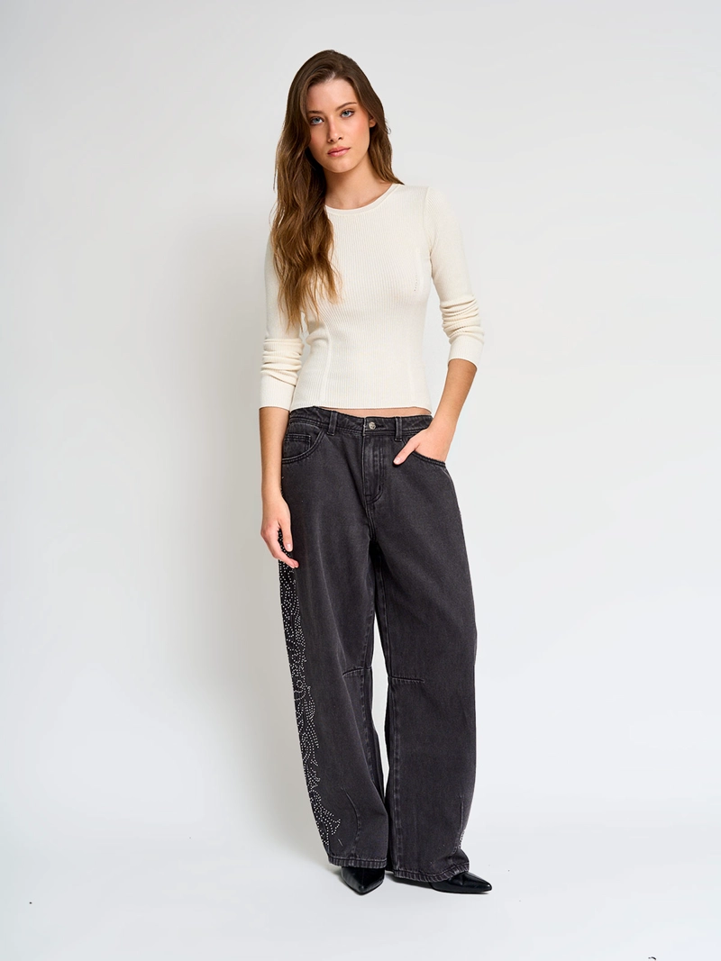 SWEATER MUJER INDEX ALMENDRA - 4