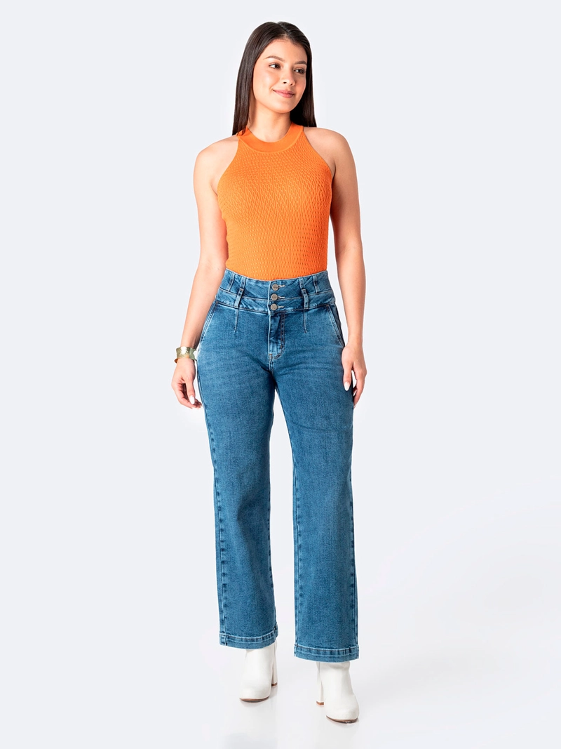 JEANS STRAIGHT MUJER PIONIER LANIIS - 1