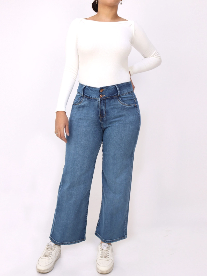 JEANS STRAIGHT MUJER KAYRA POBLET PERFECT FIT ANALISE - 1