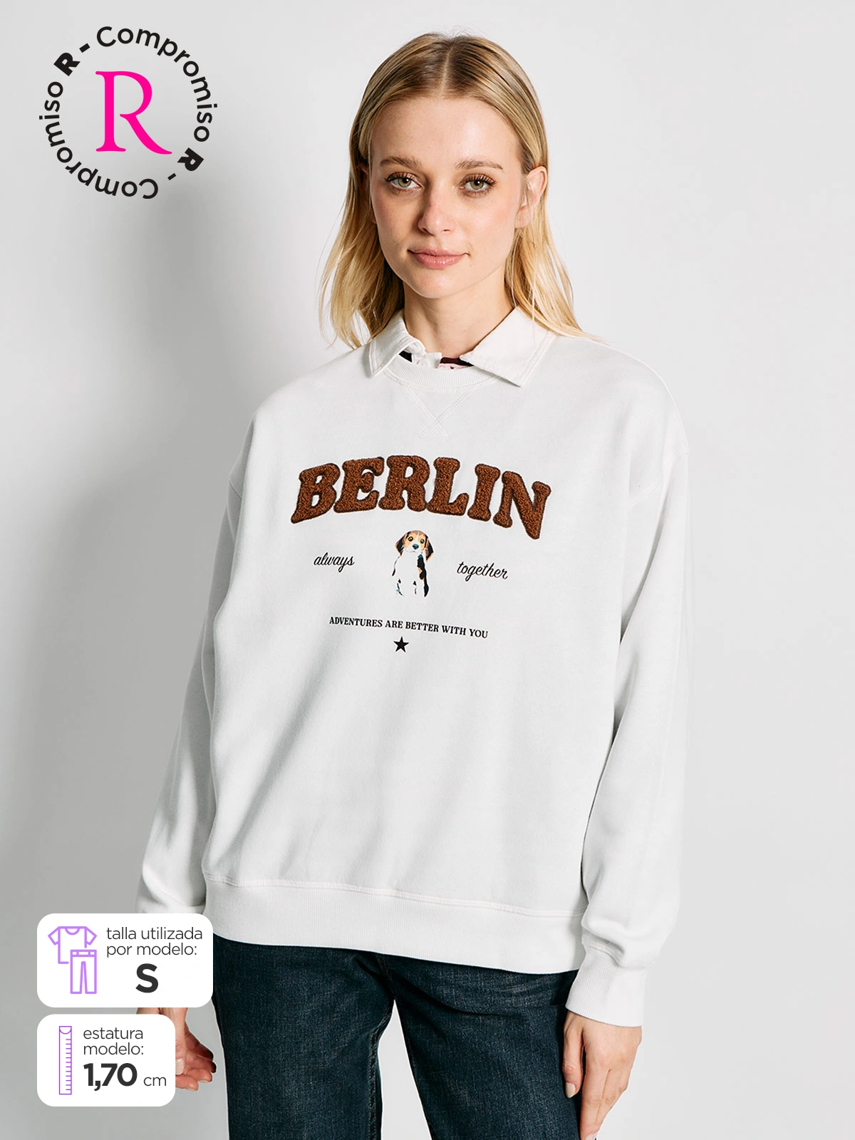 POLERA MANGA LARGA ALGODÓN MUJER INDEX PARCHE - 1