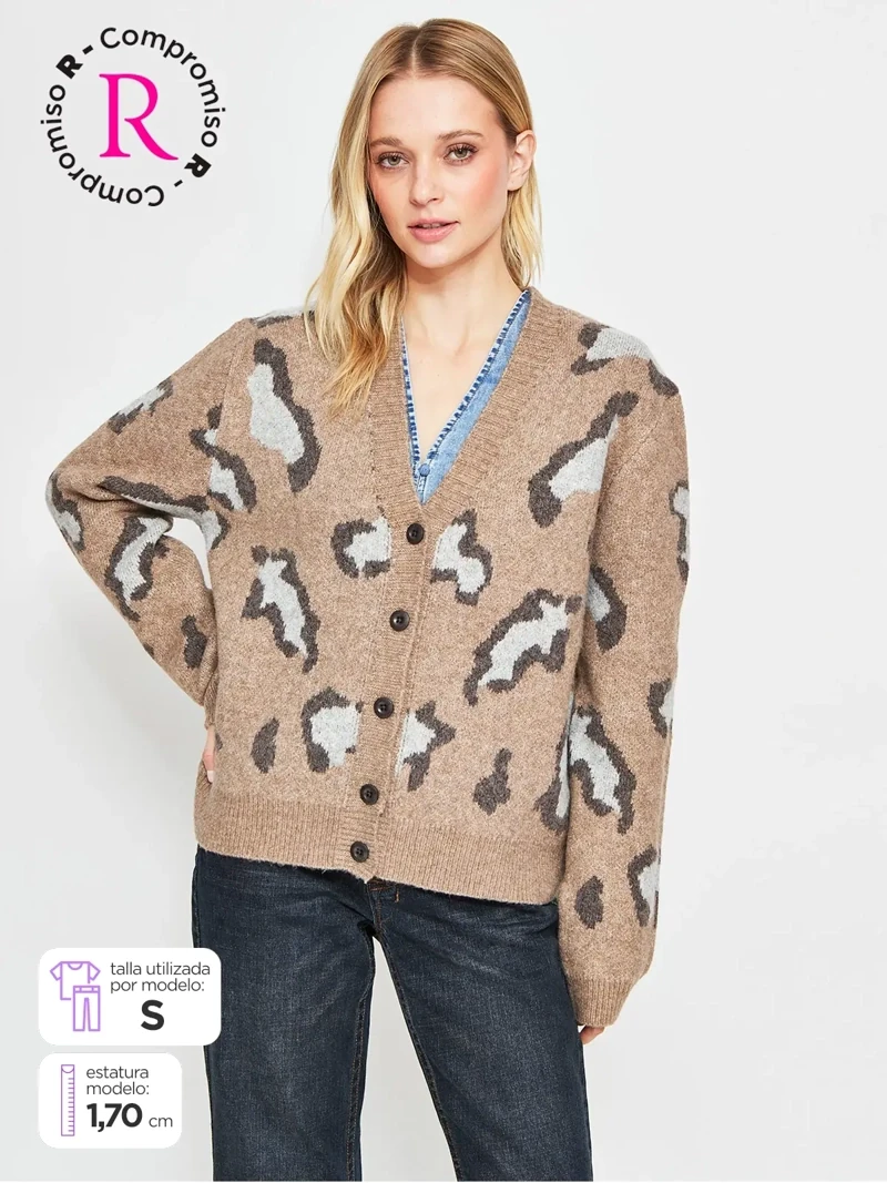 CARDIGAN MUJER BARBADOS ANIMAL - 1