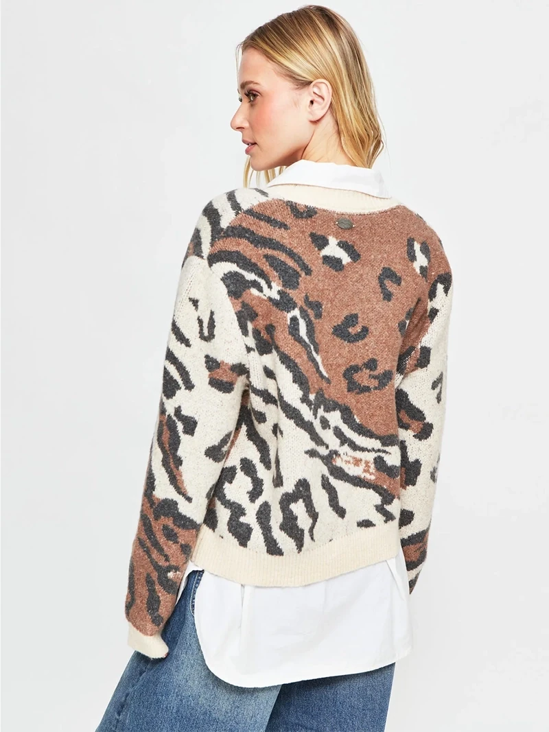 CARDIGAN MUJER BARBADOS ANIMAL - 2