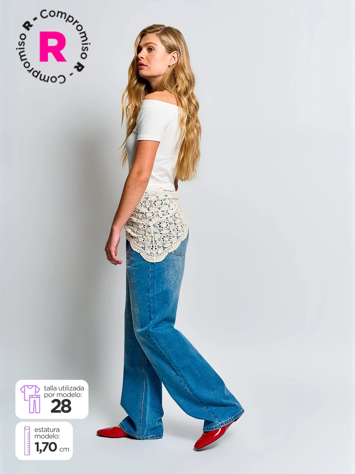 JEANS REGULAR MUJER INDEX PAÑUELO - 1
