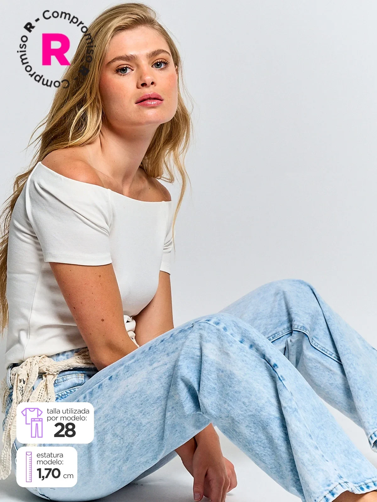 JEANS REGULAR MUJER INDEX PAÑUELO - 1