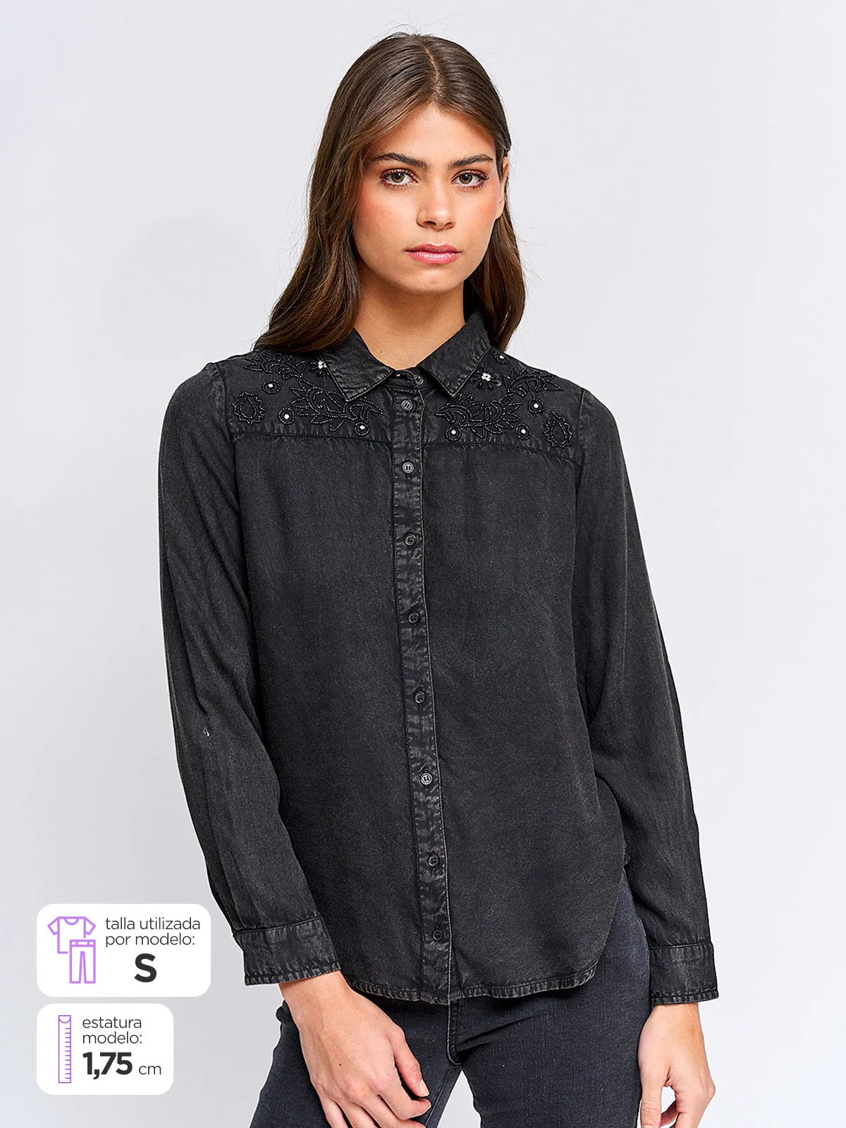 BLUSA MANGA LARGA MUJER TATIENNE CLARIN - 1