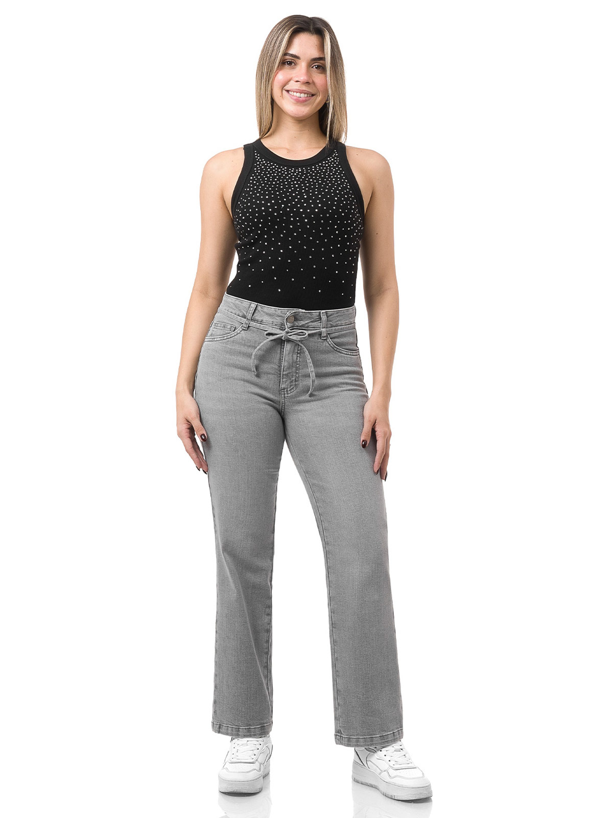 JEANS RECTO MUJER PIONIER PLATA MHYTA 2 - 1
