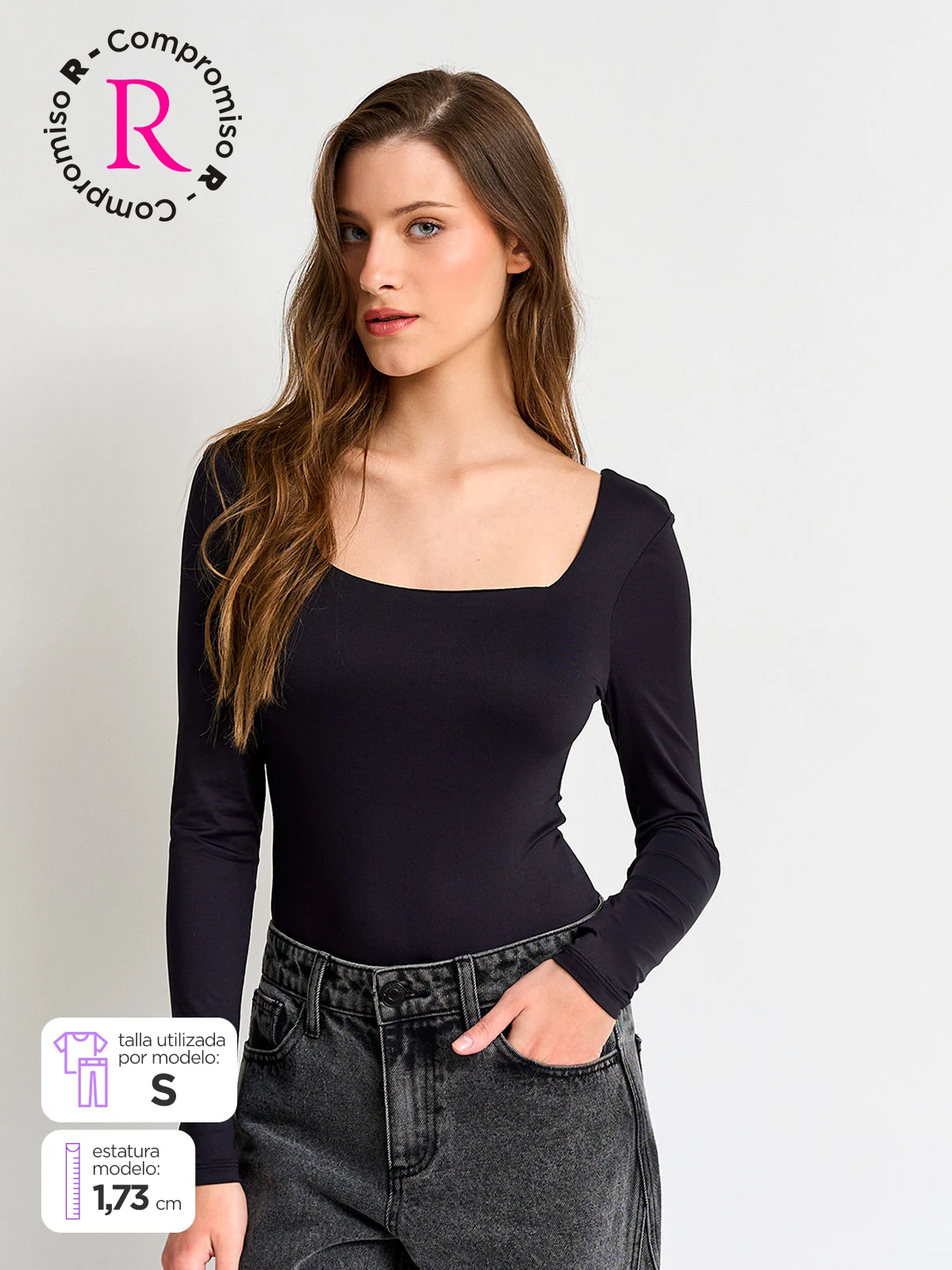 POLO MANGA LARGA MUJER INDEX CUADRA - 1