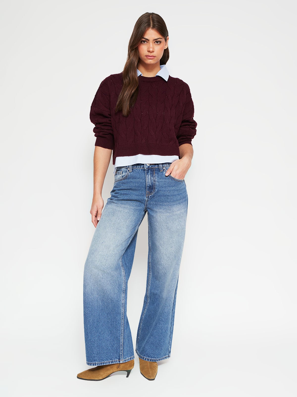 SWEATER MUJER INDEX CON BLUSA - 4