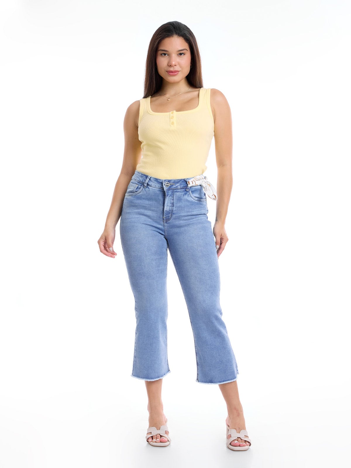 JEANS ALGODÓN CROPPED FLARE MUJER METAL JEANS FANNY - 1