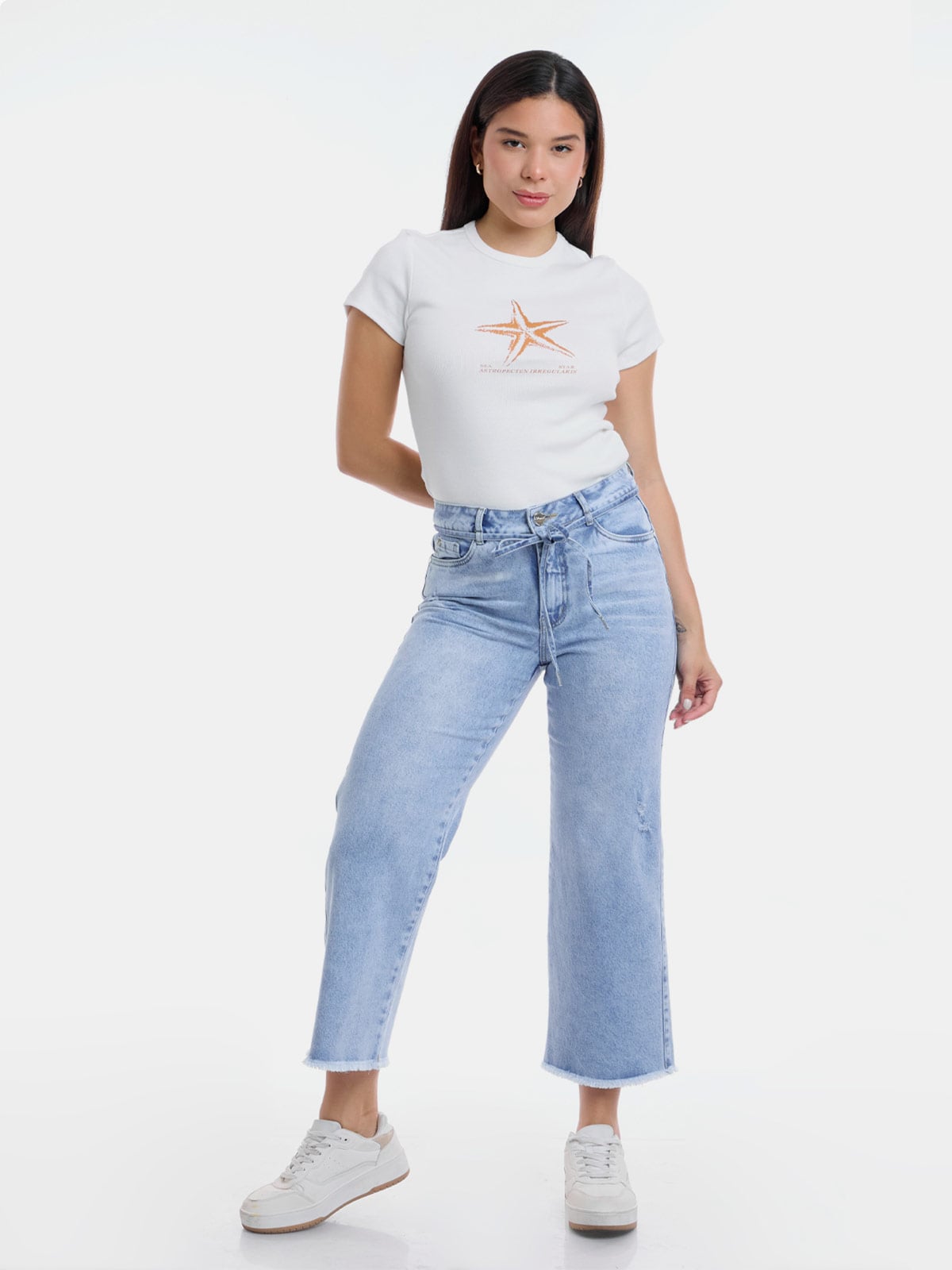 JEANS ALGODÓN STRAIGHT CROPPED MUJER METAL JEANS PAULA - 1