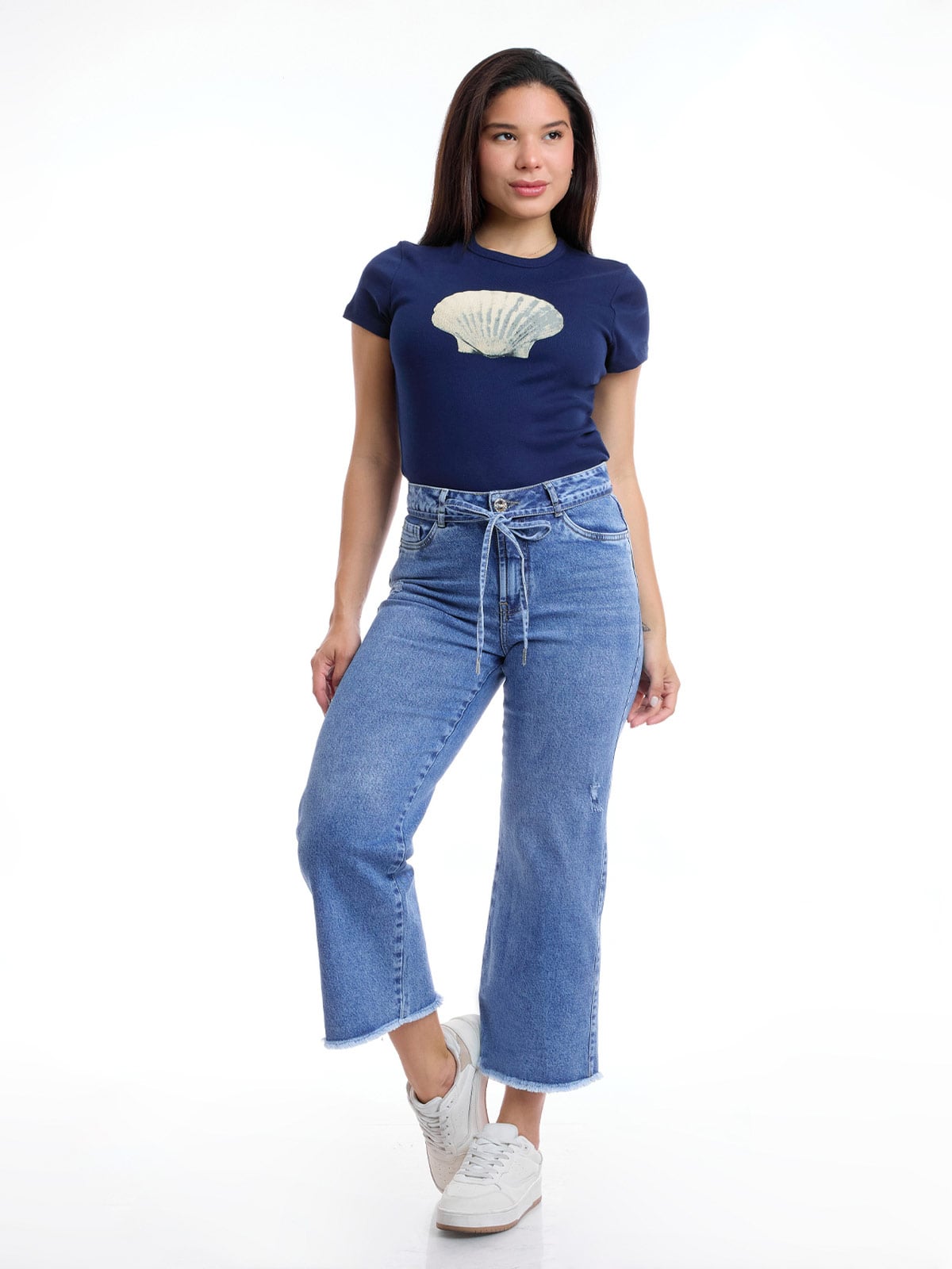 JEAN ALGODÓN CROPPED STRAIGHT MUJER METAL JEANS PAULA - 1