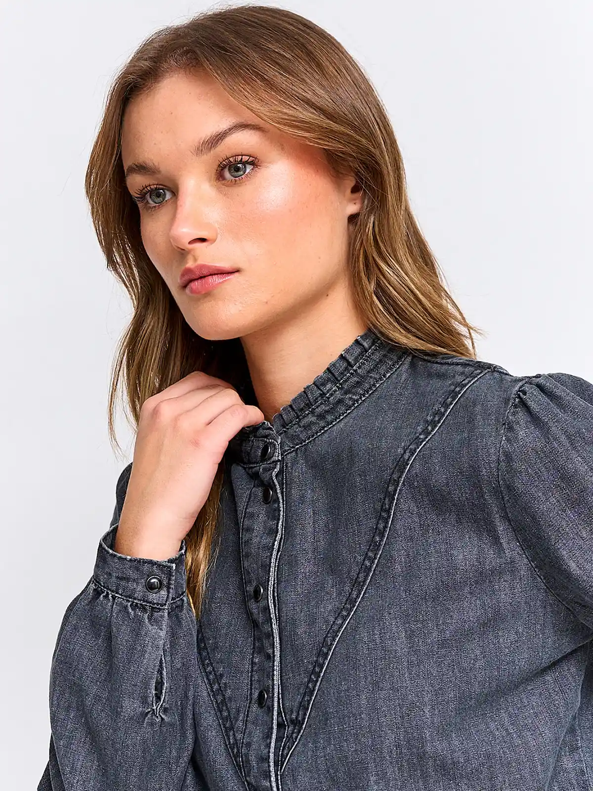 BLUSA MANGA LARGA MUJER PEPE JEANS DENIM - 3