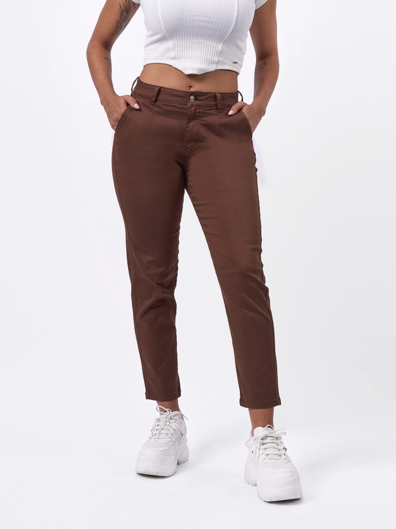 PANTALÓN ALGODÓN MUJER BRONCO SLOUCHY XIMENA - 2