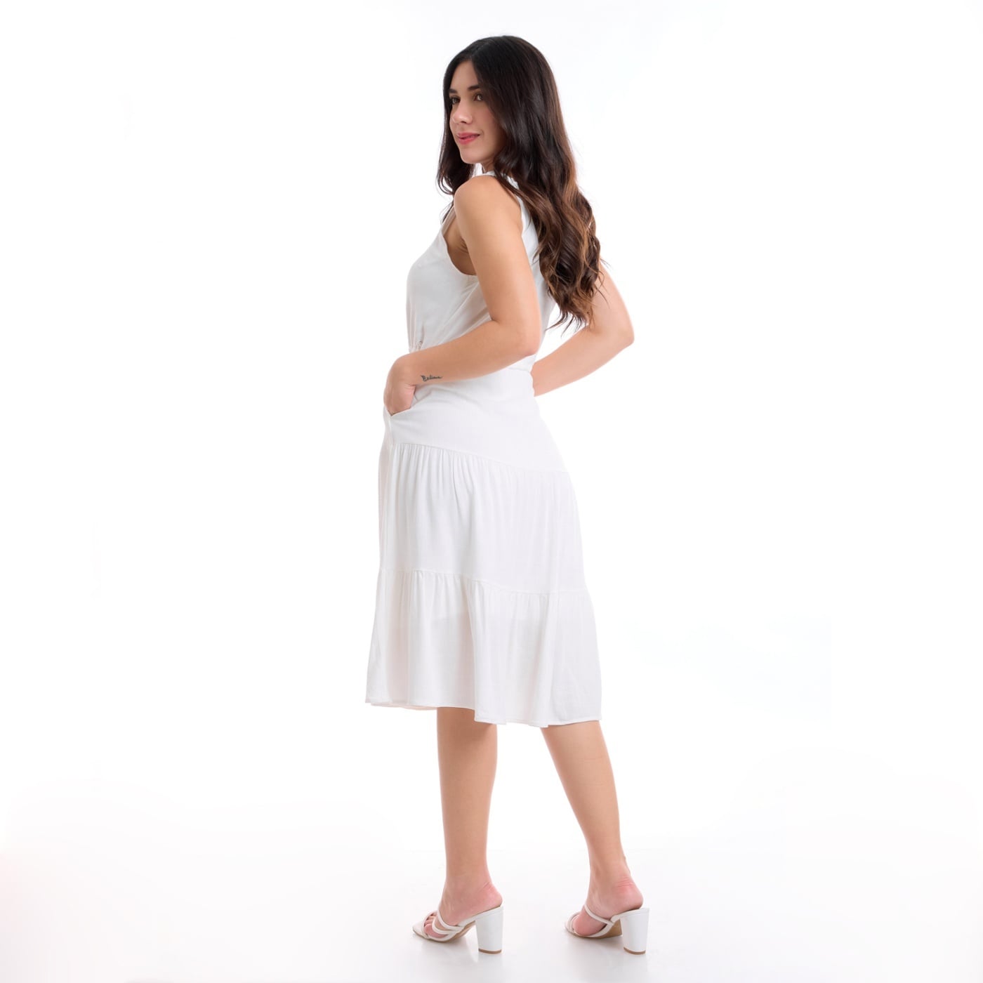 VESTIDO LINO MUJER METAL JEANS KRISTAL - 3
