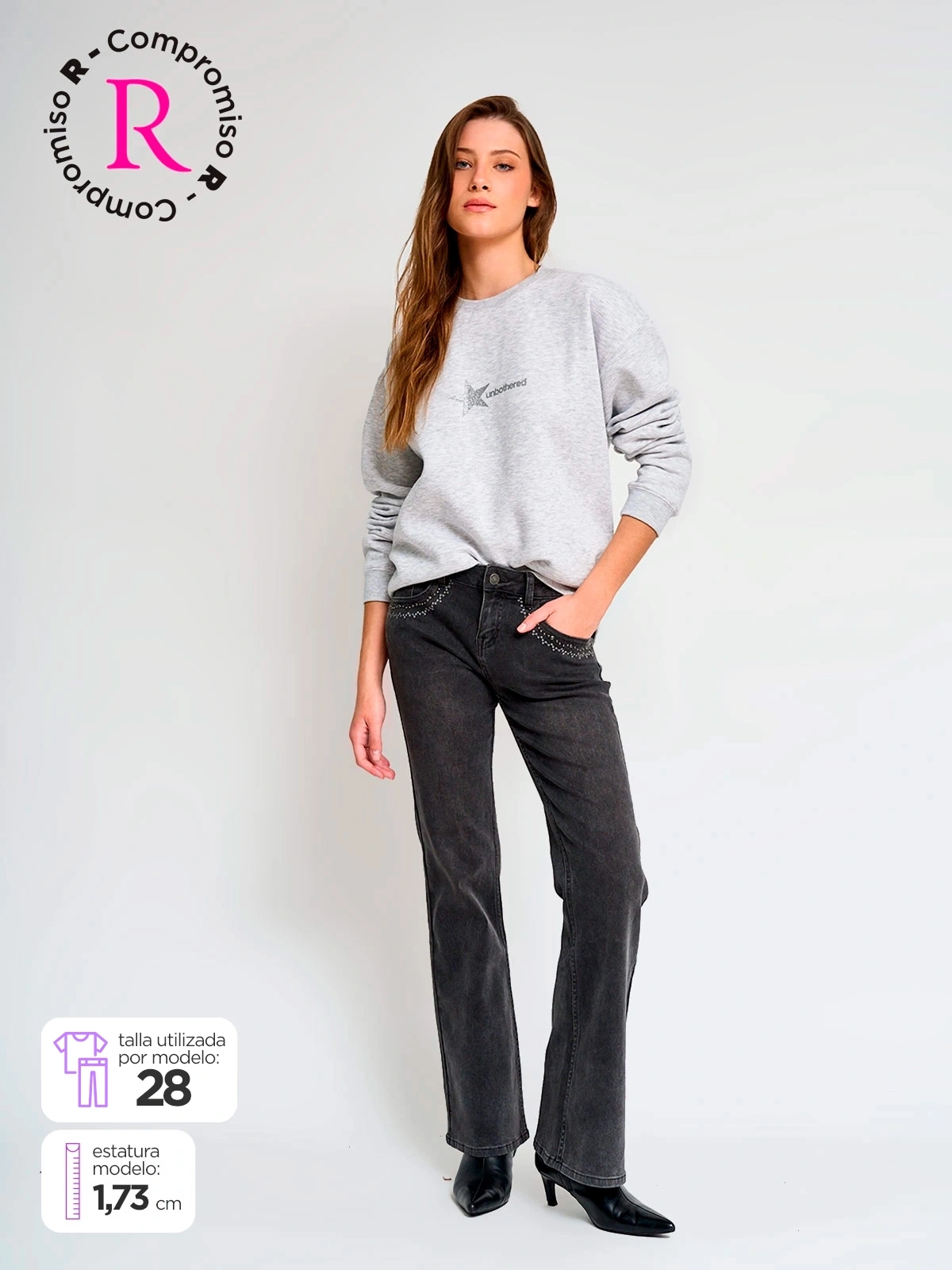 JEANS ALGODÓN REGULAR MUJER INDEX BORDE - 1