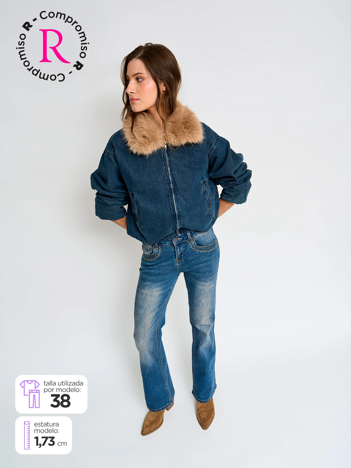 JEANS ALGODÓN REGULAR MUJER INDEX BORDE - 3