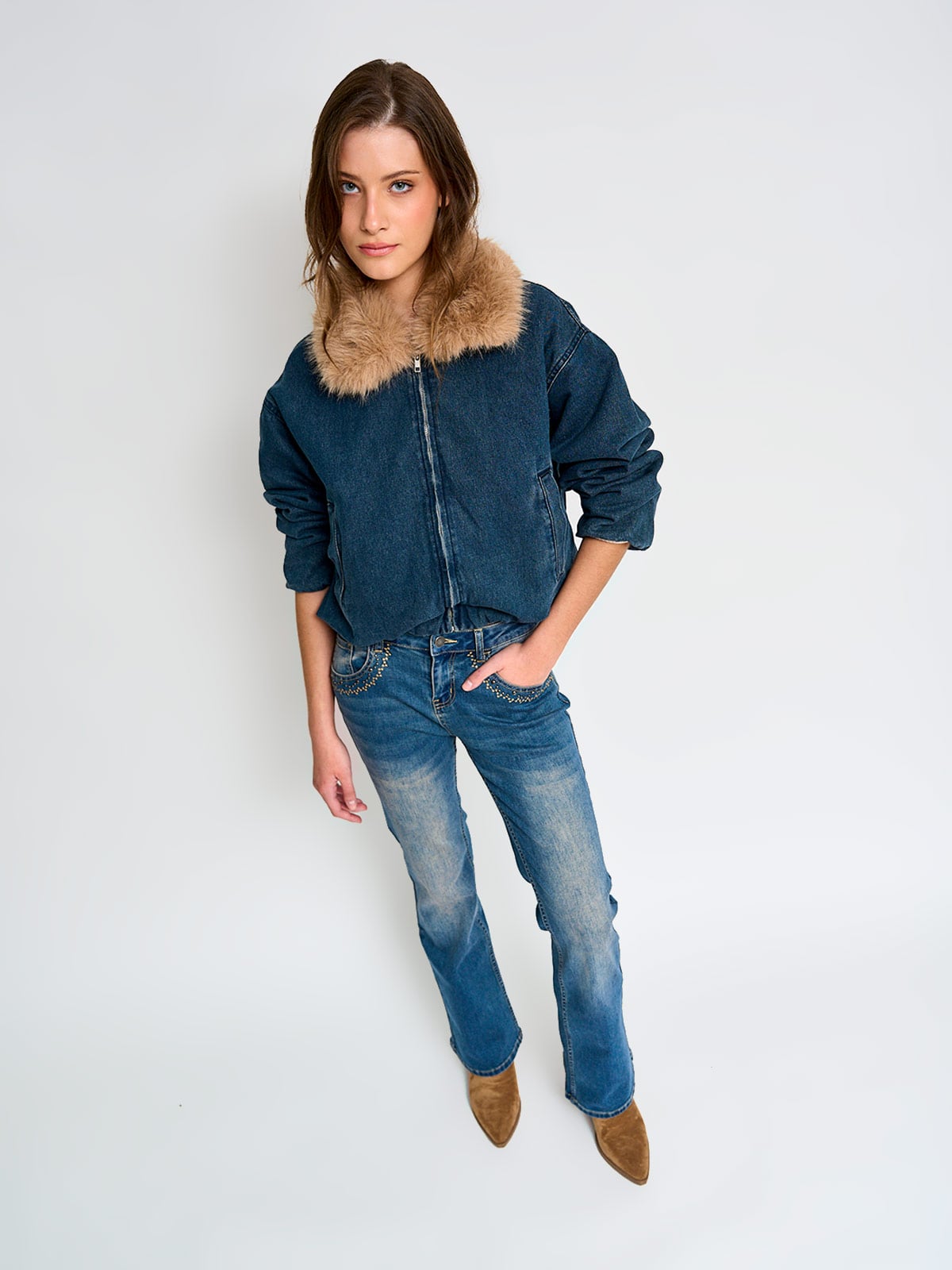 CASACA MUJER INDEX CORTA DENIM - 4