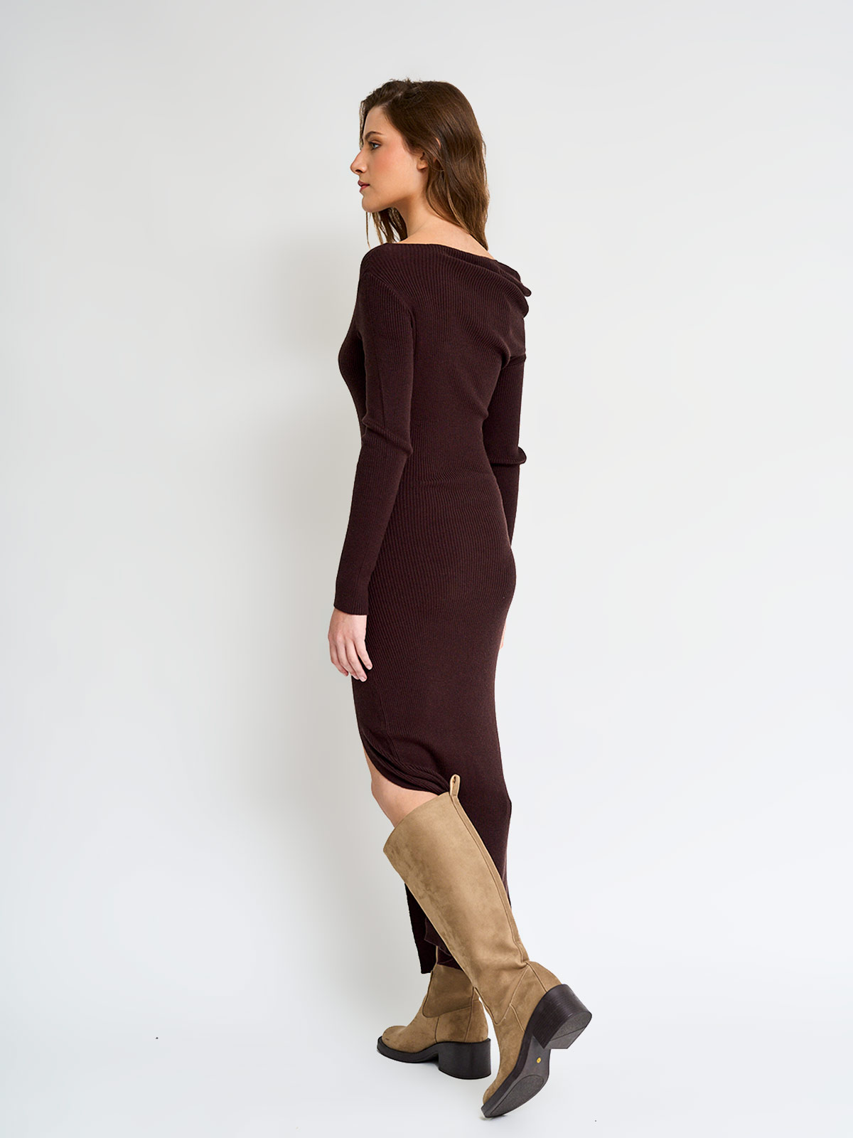VESTIDO LARGO MUJER INDEX RIB - 4