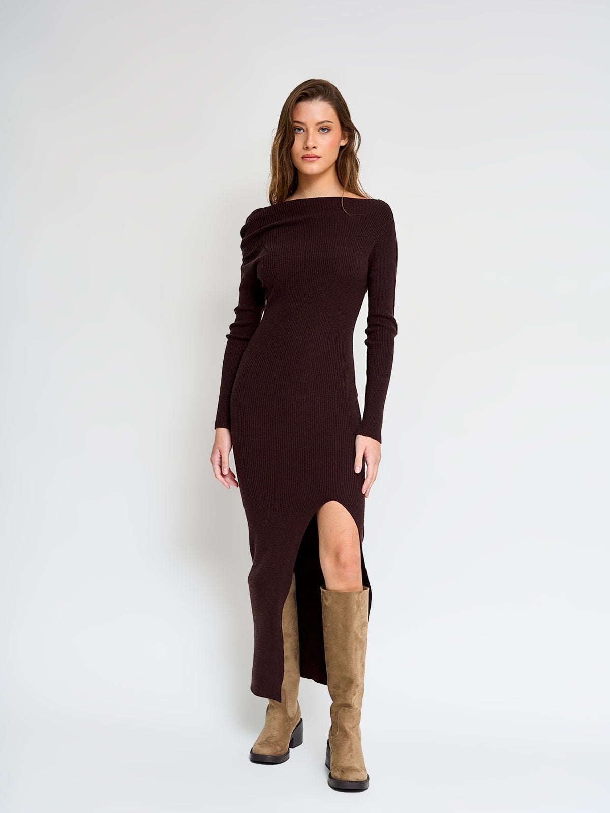 VESTIDO LARGO MUJER INDEX RIB - 3