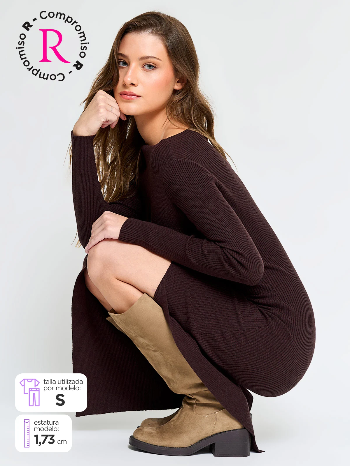 VESTIDO LARGO MUJER INDEX RIB - 2