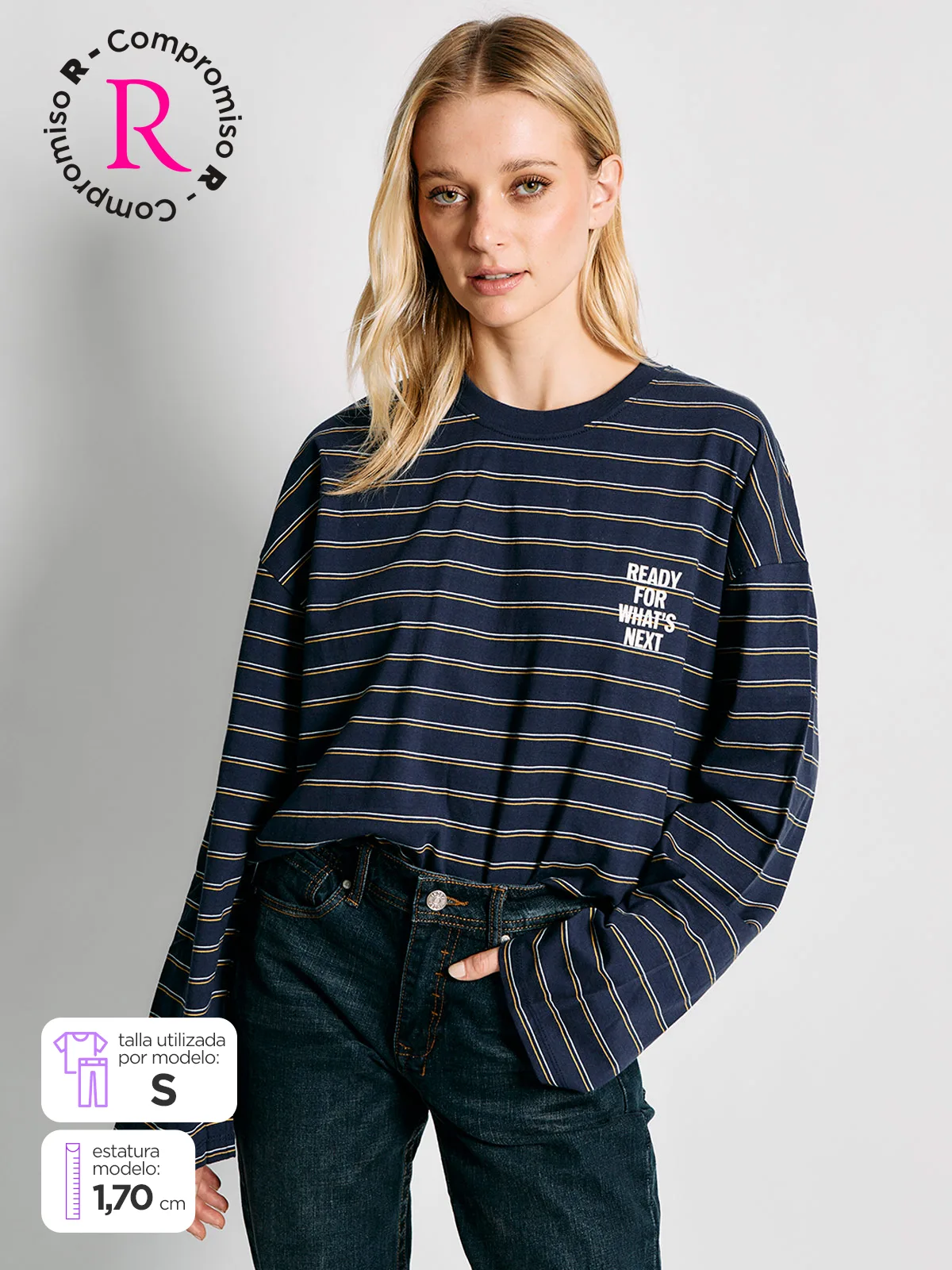 POLO MANGA LARGA MUJER INDEX ESTAMPADA - 1