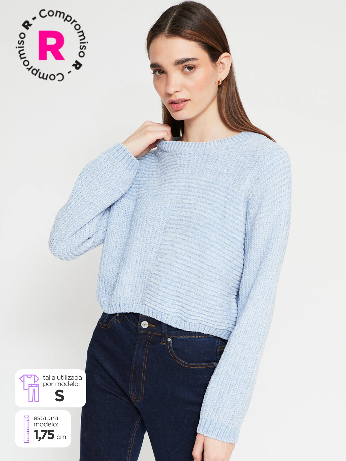 SWEATER MANGA LARGA MUJER INDEX CUBO - 1