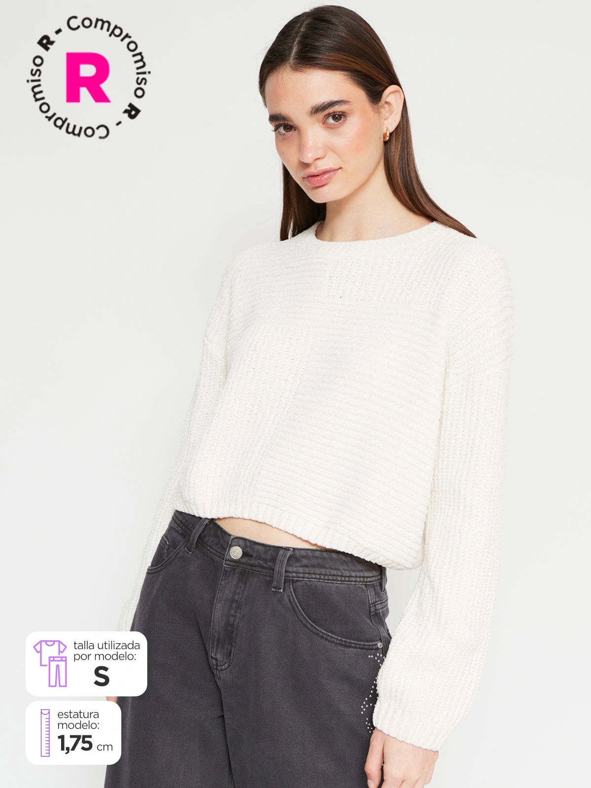 SWEATER MANGA LARGA MUJER INDEX CUBO - 1