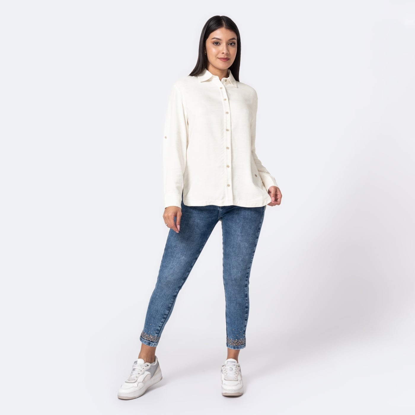 BLUSA MUJER LINO PIONER OVERSIZE KARELLY - 4