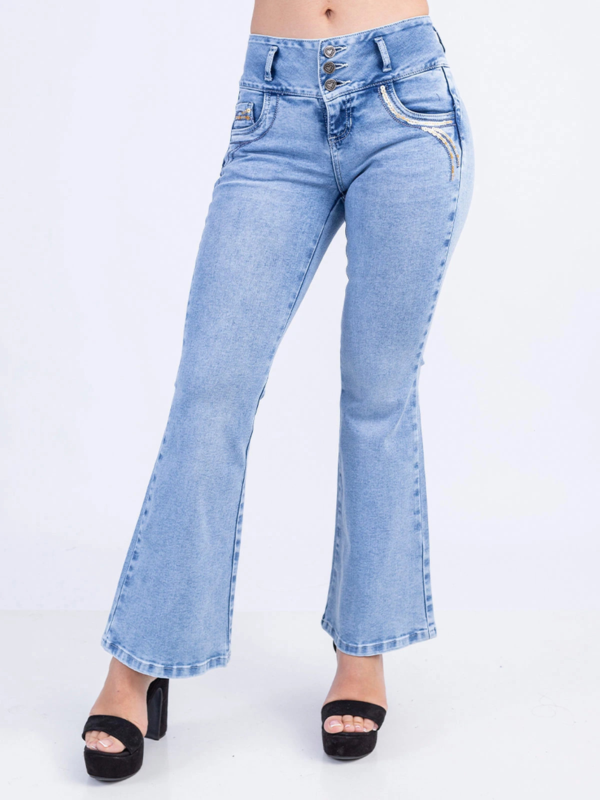 JEAN FLARE MUJER SODA BLUES XELIZA - 2