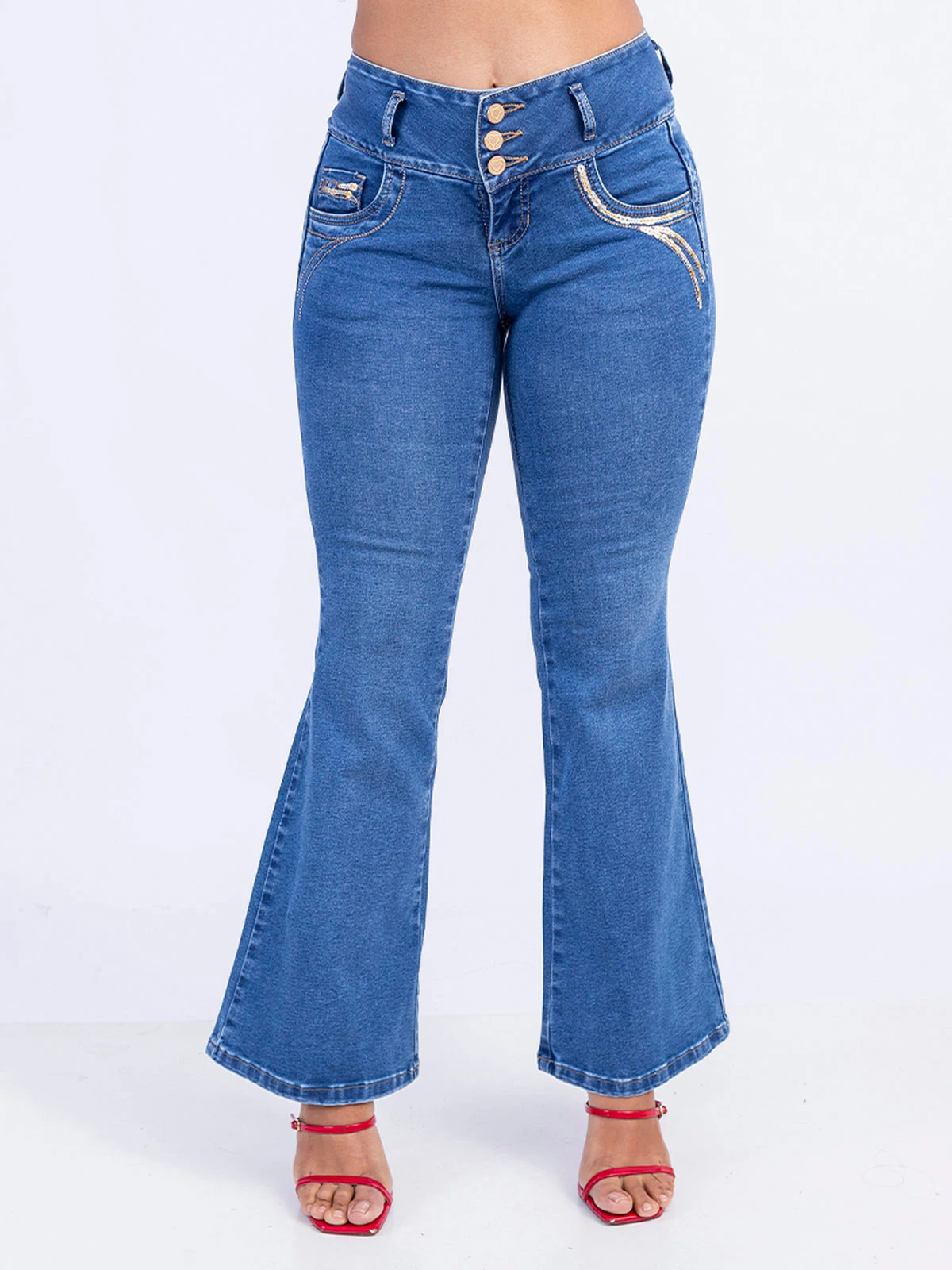 JEAN FLARE MUJER SODA BLUES XELIZA - 2
