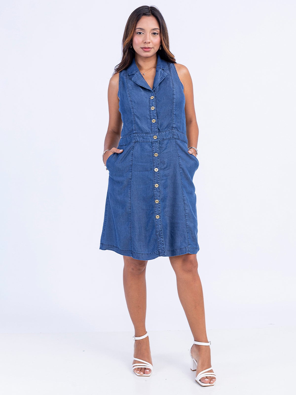 VESTIDO MUJER SODA BLUES CAMILLE TENCEL - 1