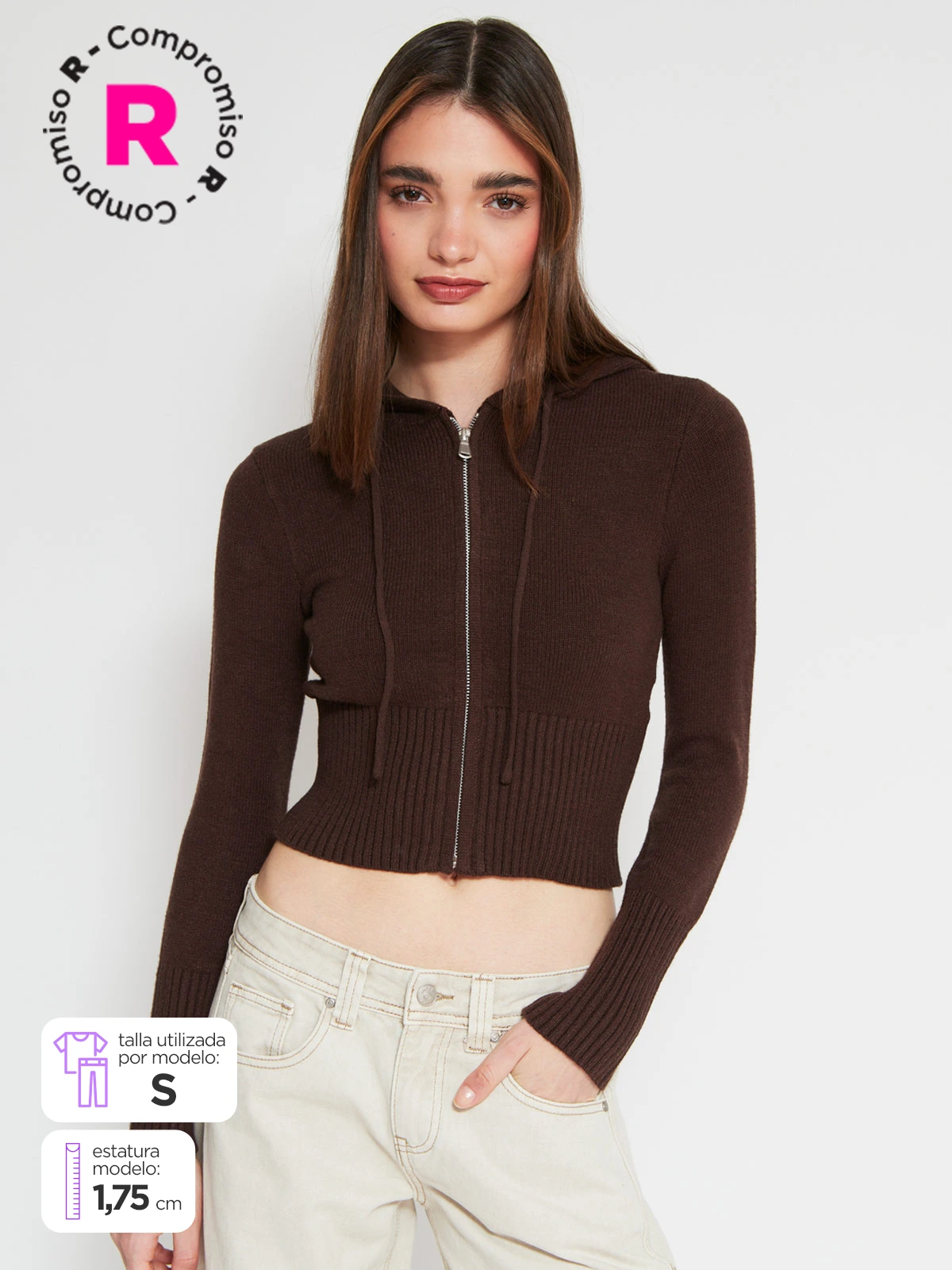 CARDIGAN MUJER INDEX CAPUCHA - 1