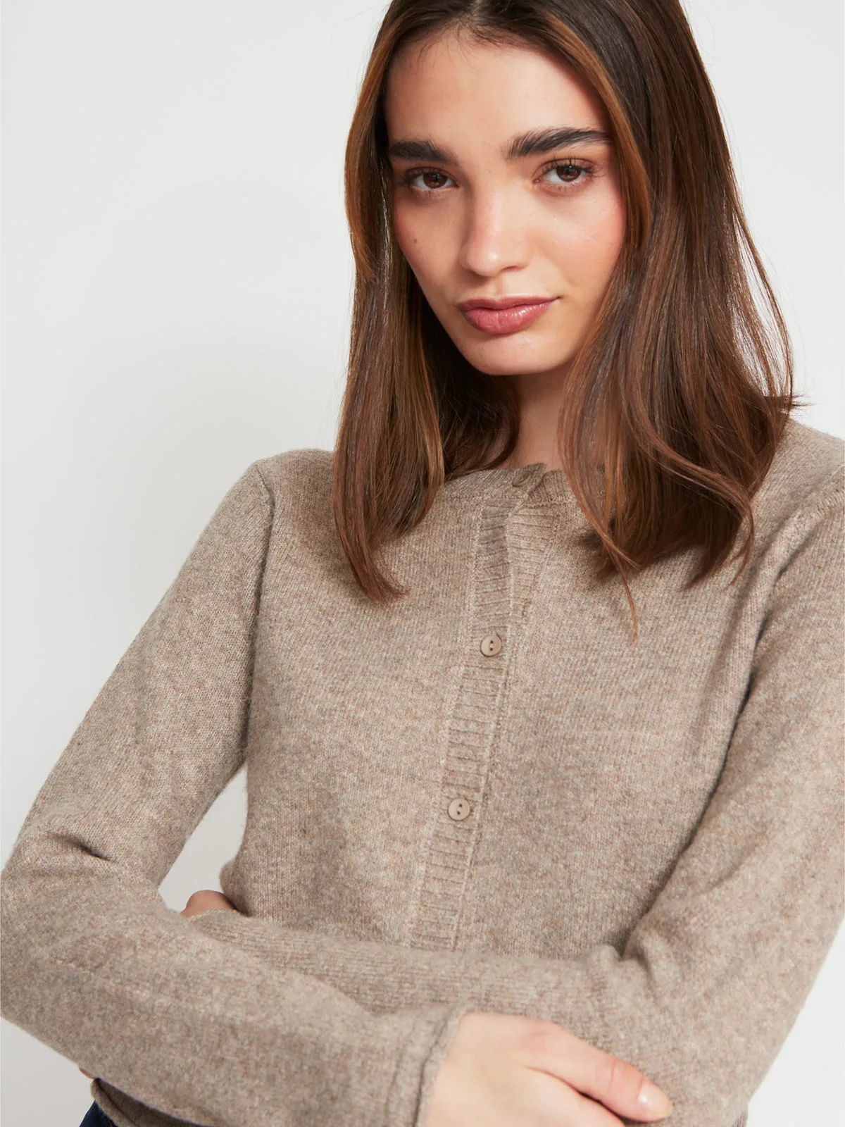 SWEATER MANGA LARGA MUJER INDEX BOTONES - 3