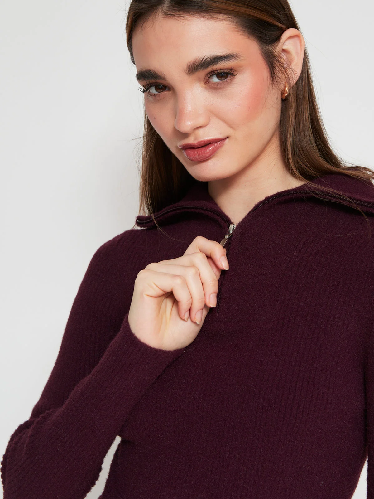 SWEATER MANGA LARGA MUJER INDEX ZIPPER - 3