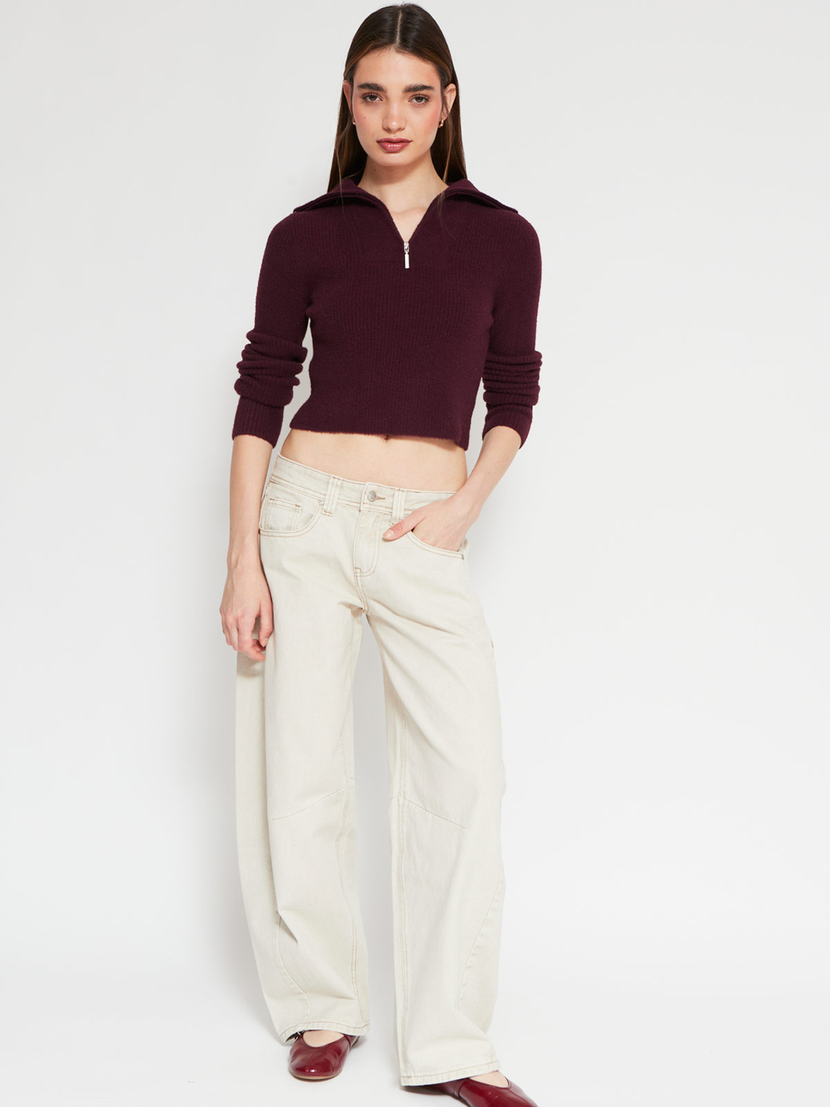 SWEATER MANGA LARGA MUJER INDEX ZIPPER - 4