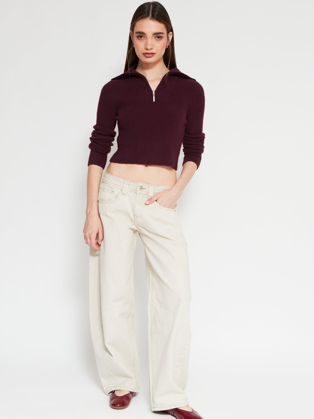 SWEATER MANGA LARGA MUJER INDEX ZIPPER - 4