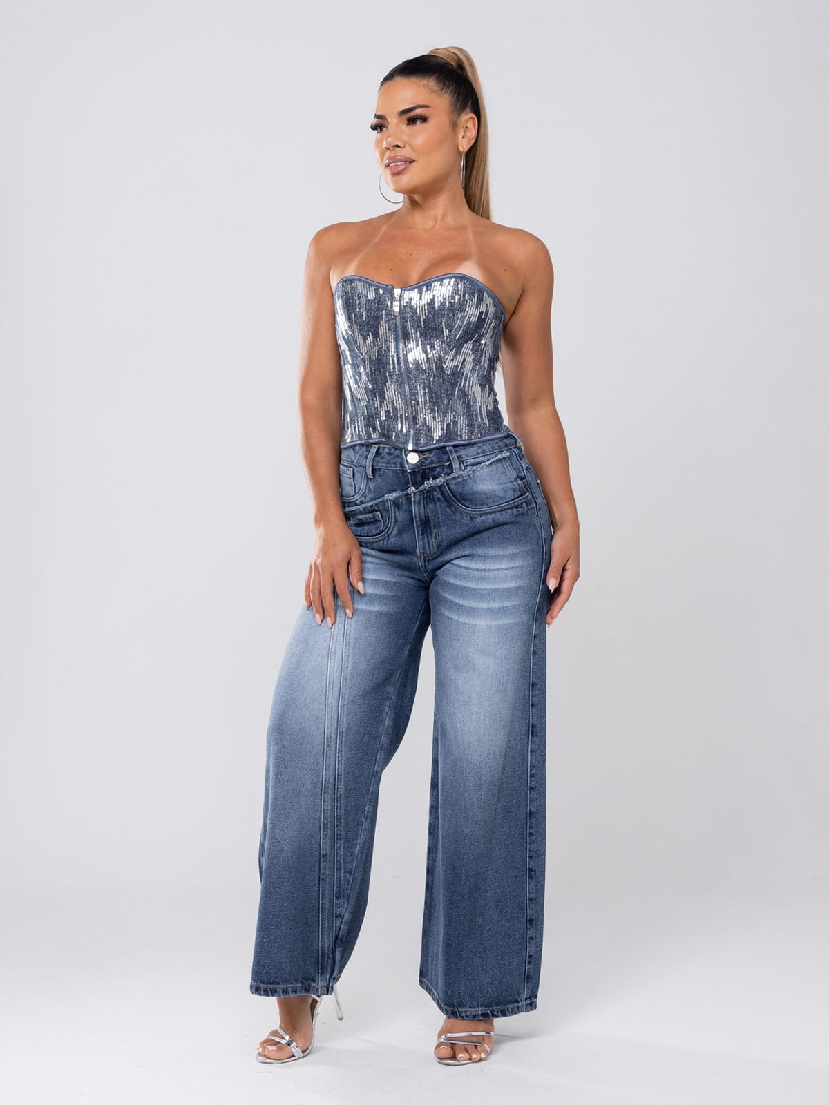 BUSTIER MUJER GLAM BY ALEJANDRA BAIGORRIA ROMI 9186 - 1